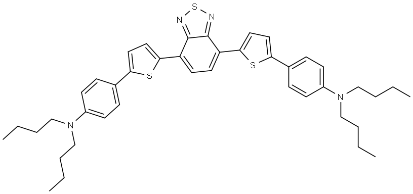 N,N'-(((benzo[c][1,2,5]thiadiazole-4,7-diylbis(thiophene-5,2-diyl))bis(4,1-phenylene))bis(methylene))bis(N-butylbutan-1-amine) Struktur