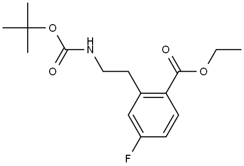 Ethyl 2-[2-(Boc-amino)ethyl]-4-fluorobenzoate Structure