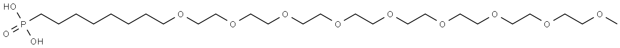 m-PEG9-(CH2)8-Phosphonic acid Structure