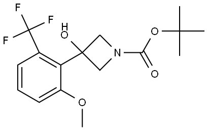 1-Azetidinecarboxylic acid, 3-hydroxy-3-[2-methoxy-6-(trifluoromethyl)phenyl]... 结构式