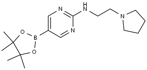 2-Pyrimidinamine, N-[2-(1-pyrrolidinyl)ethyl]-5-(4,4,5,5-tetramethyl-1,3,2-di... 结构式