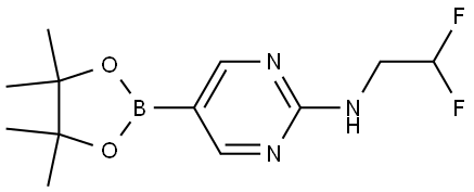 2-Pyrimidinamine, N-(2,2-difluoroethyl)-5-(4,4,5,5-tetramethyl-1,3,2-dioxabor... Struktur