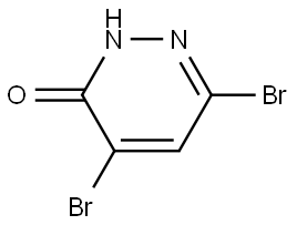 3,5-dibromo-1H-pyridazin-6-one 结构式