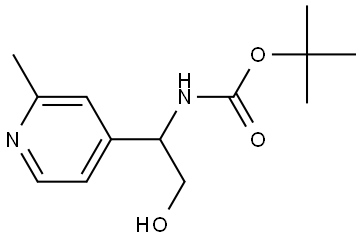 tert-butyl (2-hydroxy-1-(2-methylpyridin-4-yl)ethyl)carbamate 结构式