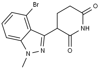 3-(4-bromo-1-methylindazol-3-yl)piperidine-2,6-dione Struktur