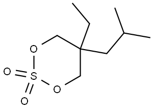 1,3,2-Dioxathiane, 5-ethyl-5-(2-methylpropyl)-, 2,2-dioxide 结构式