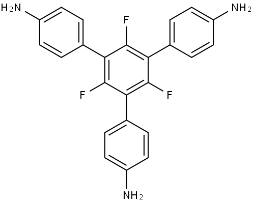 5'-(4-aminophenyl)-2',4',6'-trifluoro-[1,1':3',1''-terphenyl]-4,4''-diamine Struktur