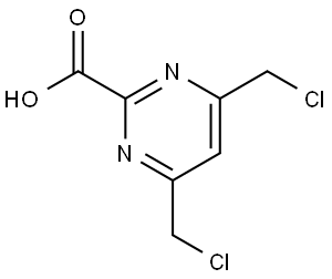 4,6-bis(chloromethyl)pyrimidine-2-carboxylic acid 结构式