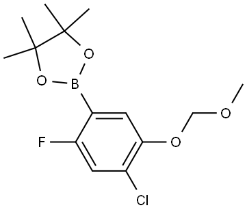 2-(4-chloro-2-fluoro-5-(methoxymethoxy)phenyl)-4,4,5,5-tetramethyl-1,3,2-dioxaborolane Structure