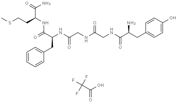 [Met5]-Enkephalin, amide TFA Structure