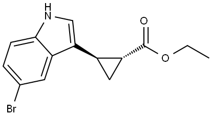 Ethyl trans-2-(5-Bromo-3-indolyl)cyclopropanecarboxylate Structure