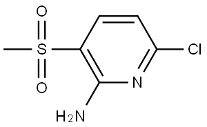 2-Pyridinamine, 6-chloro-3-(methylsulfonyl)- Struktur