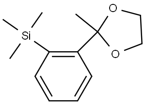 trimethyl(2-(2-methyl-1,3-dioxolan-2-yl)phenyl)silane 结构式