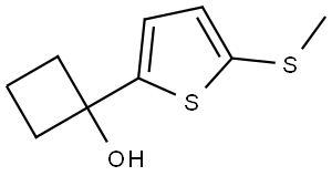 1-(5-(methylthio)thiophen-2-yl)cyclobutanol Structure