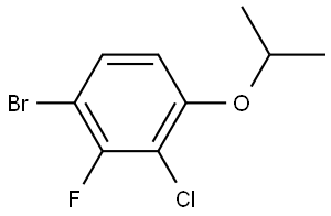 1-bromo-3-chloro-2-fluoro-4-isopropoxybenzene Struktur