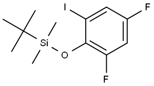 tert-butyl(2,4-difluoro-6-iodophenoxy)dimethylsilane Struktur