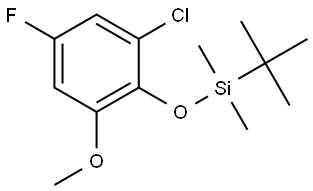 tert-butyl(2-chloro-4-fluoro-6-methoxyphenoxy)dimethylsilane Structure