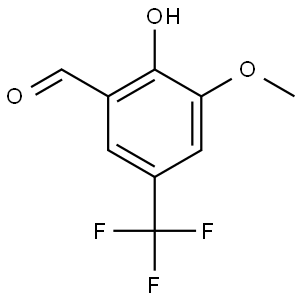 2-hydroxy-3-methoxy-5-(trifluoromethyl)benzaldehyde Struktur