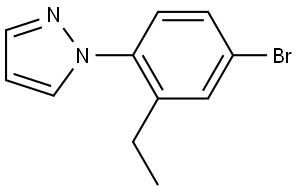 1-(4-bromo-2-ethylphenyl)-1H-pyrazole 化学構造式