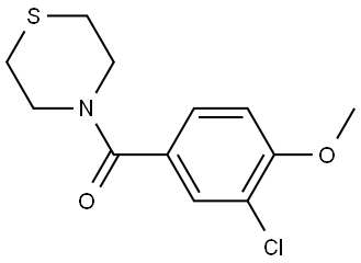 (3-chloro-4-methoxyphenyl)(thiomorpholino)methanone 结构式