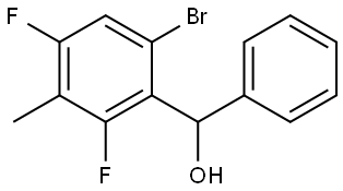 (6-bromo-2,4-difluoro-3-methylphenyl)(phenyl)methanol Structure