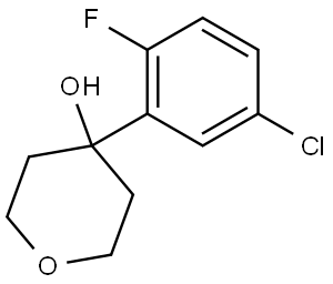 4-(5-chloro-2-fluorophenyl)tetrahydro-2H-pyran-4-ol Structure
