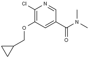 6-chloro-5-(cyclopropylmethoxy)-N,N-dimethylnicotinamide 化学構造式