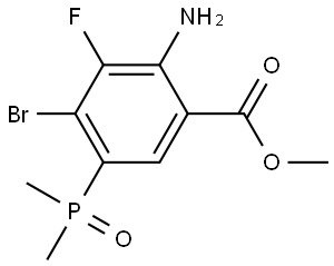 methyl 2-amino-4-bromo-5-(dimethylphosphoryl)-3-fluorobenzoate,2919653-97-5,结构式