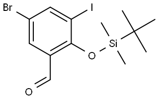 5-bromo-2-((tert-butyldimethylsilyl)oxy)-3-iodobenzaldehyde 结构式