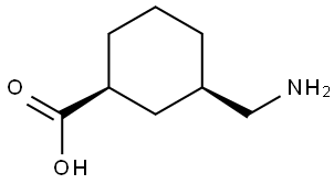 (1S,3R)-3-(aminomethyl)cyclohexanecarboxylic acid,2920178-73-8,结构式
