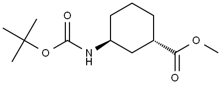 methyl (1S,3S)-3-(tert-butoxycarbonylamino)cyclohexanecarboxylate Structure