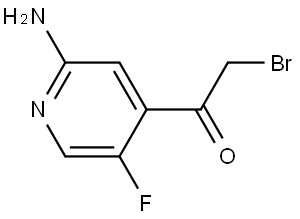 1-(2-氨基-5-氟吡啶-4-基)-2-溴乙烷-1-酮, 2920209-53-4, 结构式