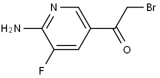 1-(6-氨基-5-氟吡啶-3-基)-2-溴乙烷-1-酮 结构式