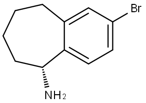 (R)-2-溴-6,7,8,9-四氢-5H-苯并[7]轮烯-5-胺 结构式