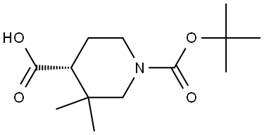 (4R)-1-tert-butoxycarbonyl-3,3-dimethyl-piperidine-4-carboxylic acid,2920231-94-1,结构式