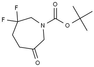 1H-Azepine-1-carboxylic acid, 3,3-difluorohexahydro-6-oxo-, 1,1-dimethylethyl ester,2920414-89-5,结构式