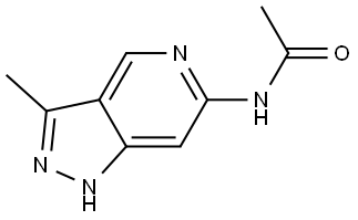 N-(3-甲基-1H-吡唑并[4,3-C]吡啶-6-基)乙酰胺,2920427-49-0,结构式