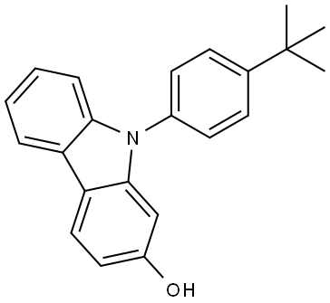 9-(4-tert-Butyl-phenyl)-9H-carbazol-2-ol 结构式