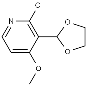 2-chloro-3-(1,3-dioxolan-2-yl)-4-methoxypyridine Structure