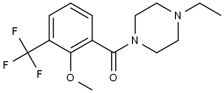 (4-ethylpiperazin-1-yl)(2-methoxy-3-(trifluoromethyl)phenyl)methanone Struktur