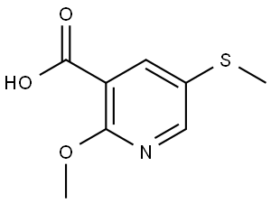 2-methoxy-5-(methylthio)nicotinic acid Structure