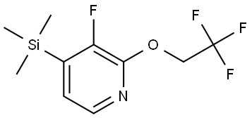 3-fluoro-2-(2,2,2-trifluoroethoxy)-4-(trimethylsilyl)pyridine Structure