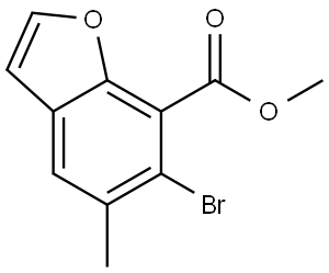 methyl 6-bromo-5-methyl-1-benzofuran-7-carboxylate,2922227-06-1,结构式