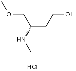 (3S)-4-methoxy-3-(methylamino)butan-1-ol hydrochloride Structure