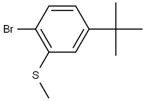 Benzene, 1-bromo-4-(1,1-dimethylethyl)-2-(methylthio)- Structure