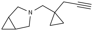 3-((1-(Prop-2-yn-1-yl)cyclopropyl)methyl)-3-azabicyclo[3.1.0]hexane Struktur