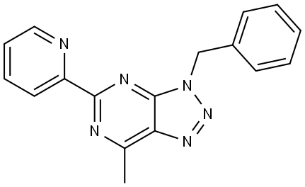 3-benzyl-7-methyl-5-(pyridin-2-yl)-3H-[1,2,3]triazolo[4,5-d]pyrimidine Structure