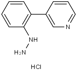 Pyridine, 3-(2-hydrazinylphenyl)-, hydrochloride (1:1) 结构式