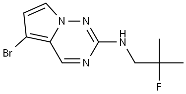 5-bromo-N-(2-fluoro-2-methylpropyl)pyrrolo[2,1-f][1,2,4]triazin-2-amine Structure