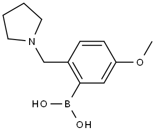 (5-methoxy-2-(pyrrolidin-1-ylmethyl)phenyl)boronic acid Structure